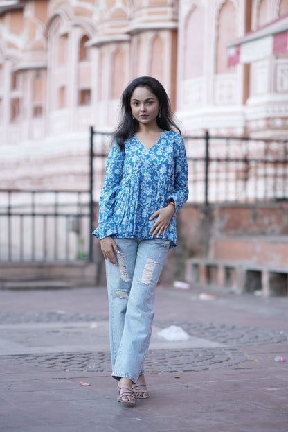 Jill Blue Top