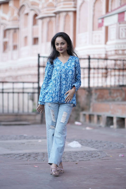 Jill Blue Top