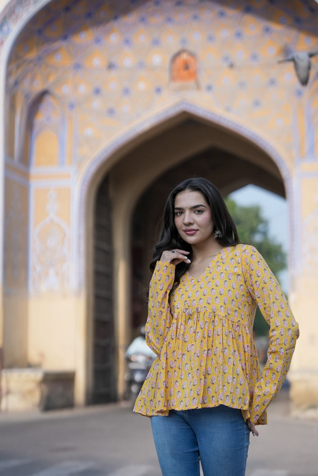 Shine Yellow Cotton Top