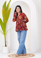 Ruby Red Cotton Top