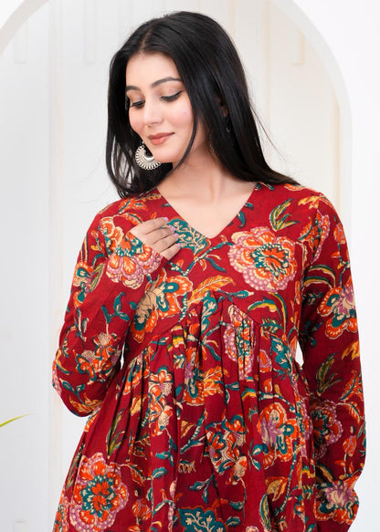 Ruby Red Cotton Top