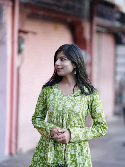 Green Cotton Top