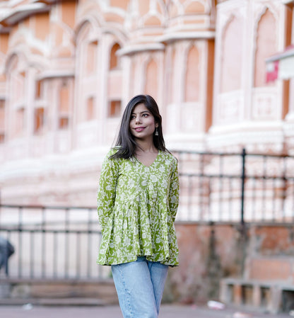 Green Cotton Top
