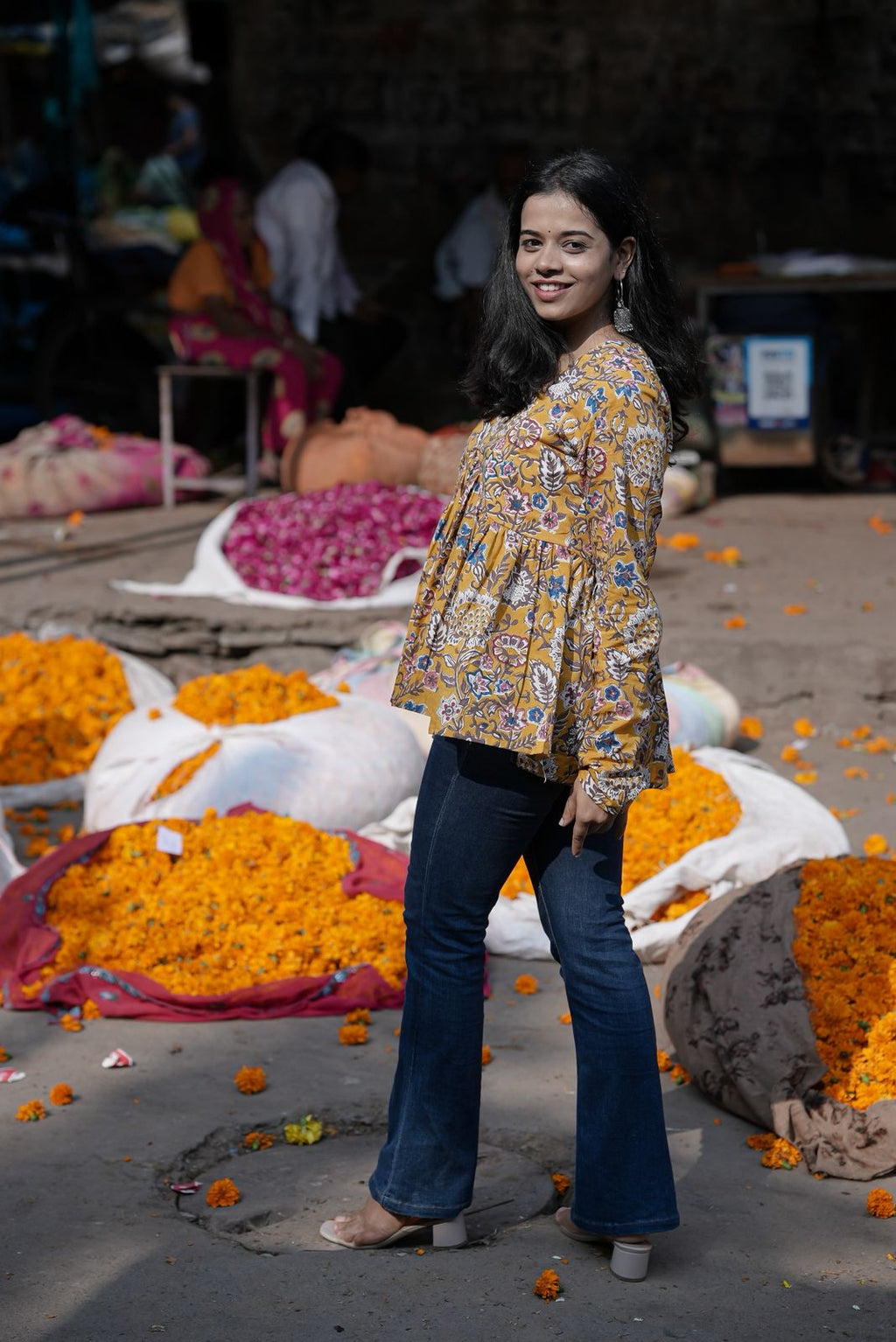 Sunhari Yellow Cotton Top