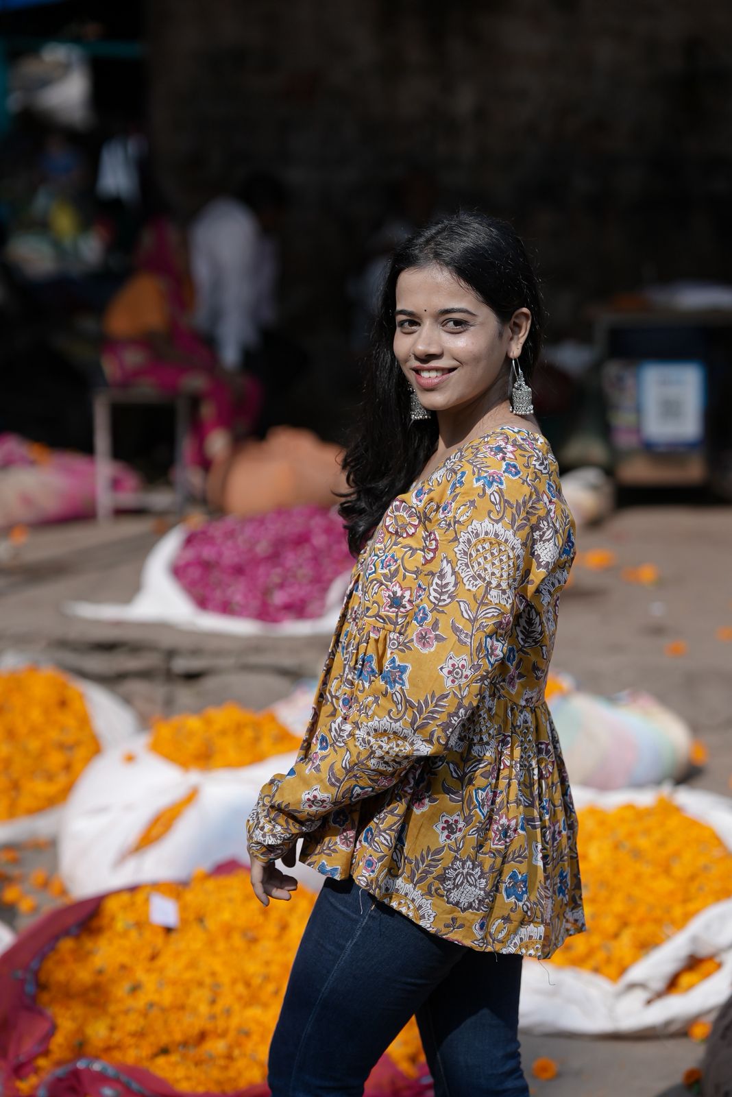 Sunhari Yellow Cotton Top