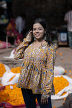 Sunhari Yellow Cotton Top