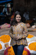 Sunhari Yellow Cotton Top