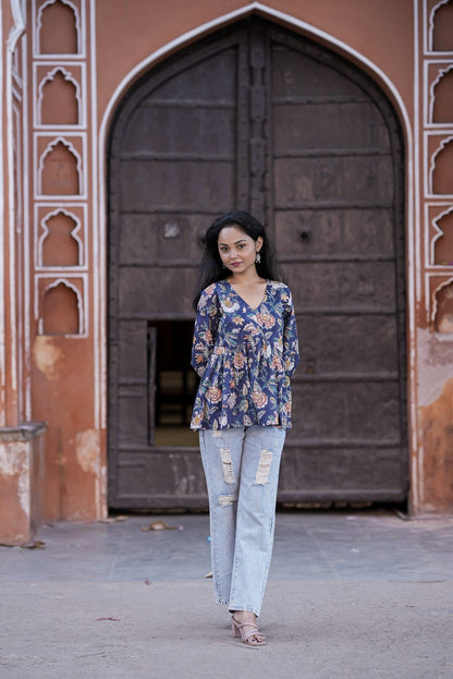 Blue Dusk Cotton Top