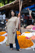 Pastel Yellow Kurti