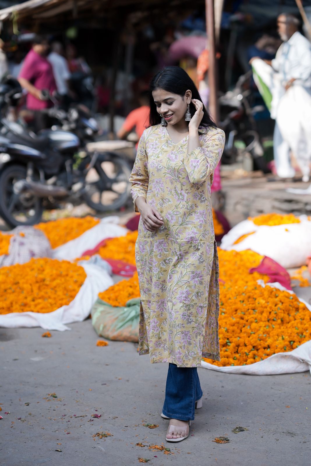 Pastel Yellow Kurti