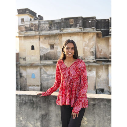Red Cotton Top
