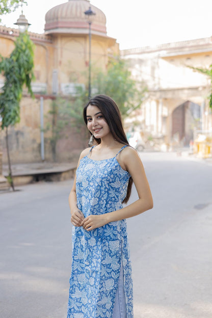 Ayesha Blue Long Kurti