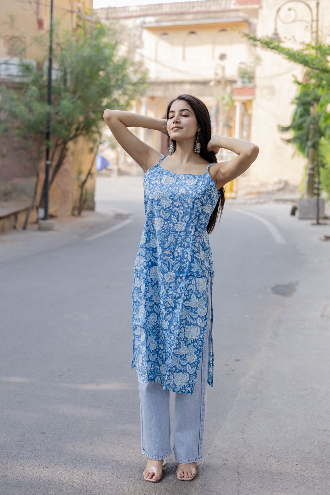 Ayesha Blue Long Kurti
