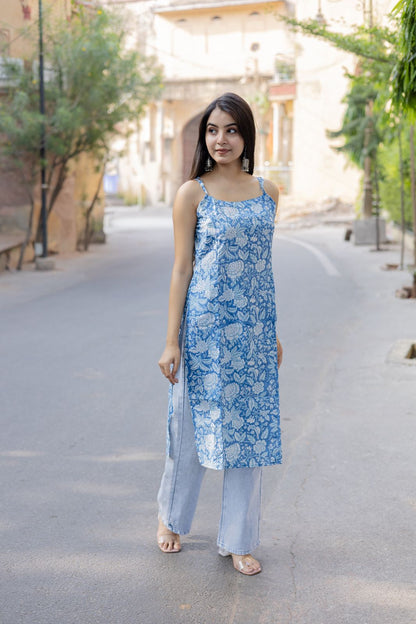 Ayesha Blue Long Kurti