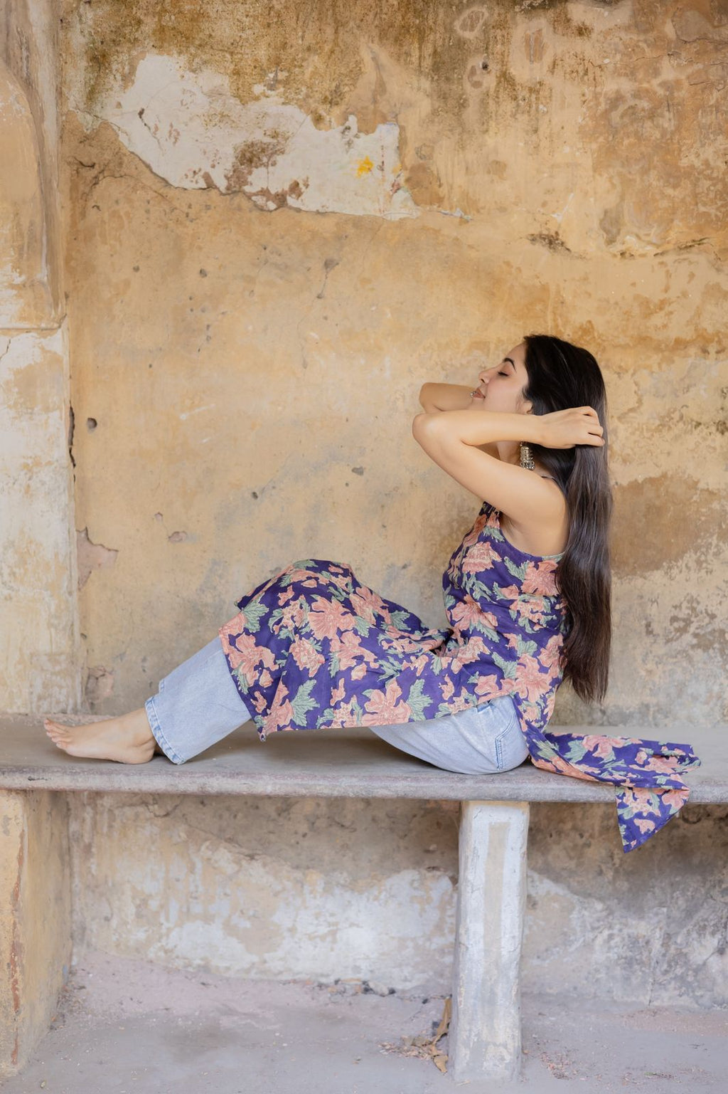 Dark Blue Long Kurti