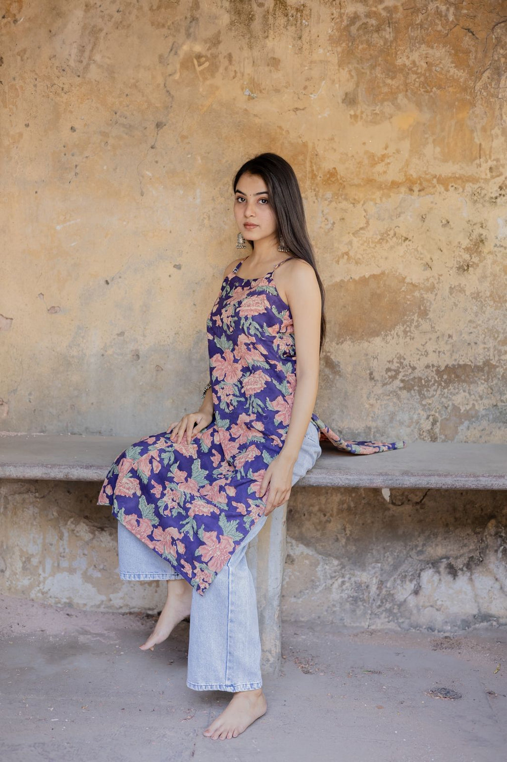 Dark Blue Long Kurti