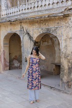 Dark Blue Long Kurti